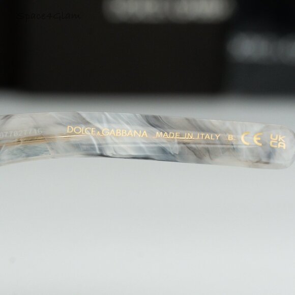 BRAND NEW D&G DG4413 342887 Grey Marble Grey Square Unisex Sunglasses - Picture 7 of 10